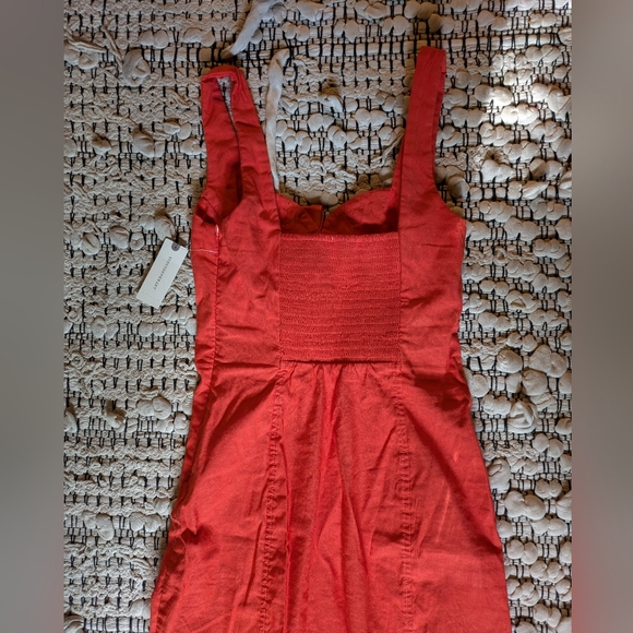 Anthropologie Tie Front Midi Dress - Picture 7 of 9